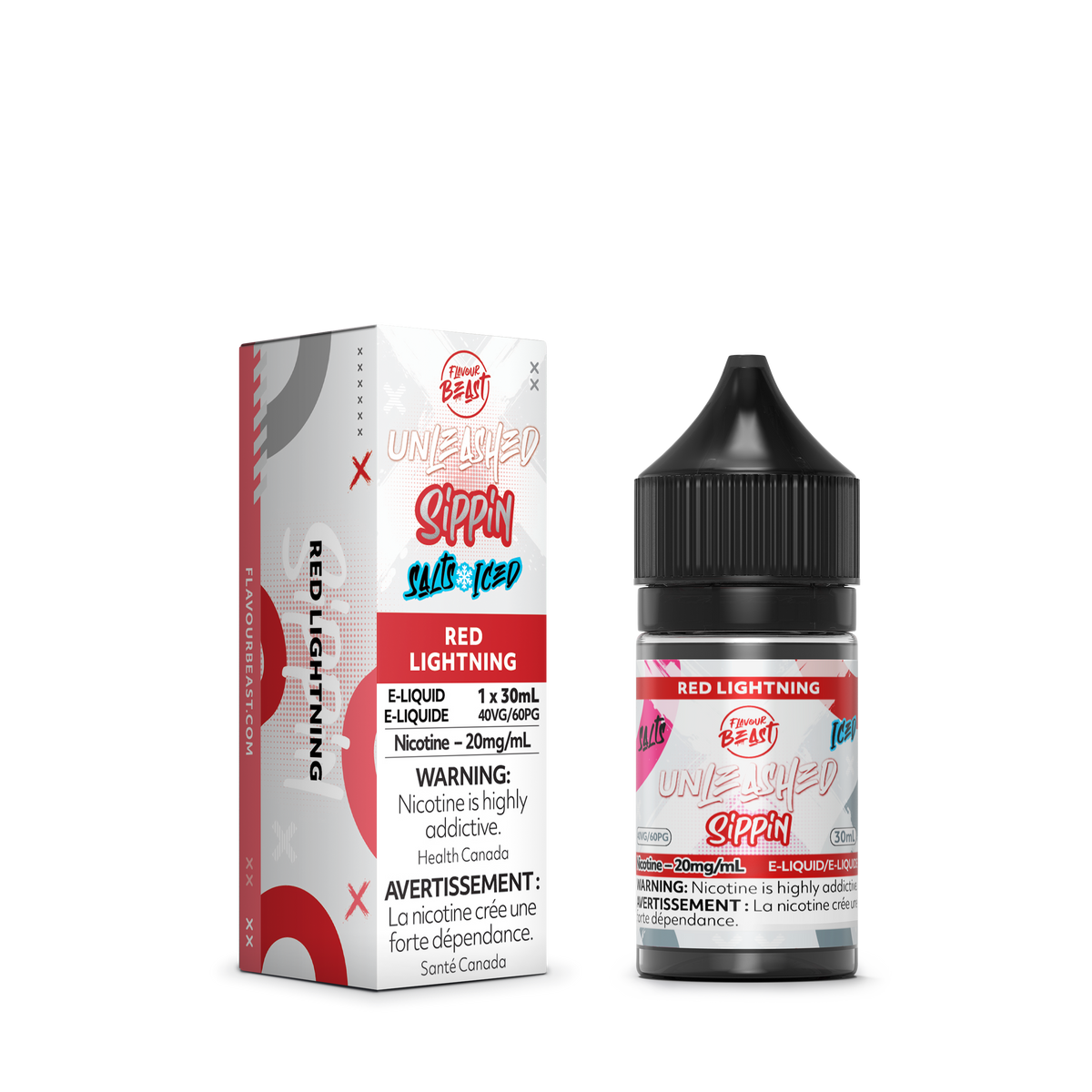 Flavour Beast E Liquid Unleashed Sippin Red Lightning