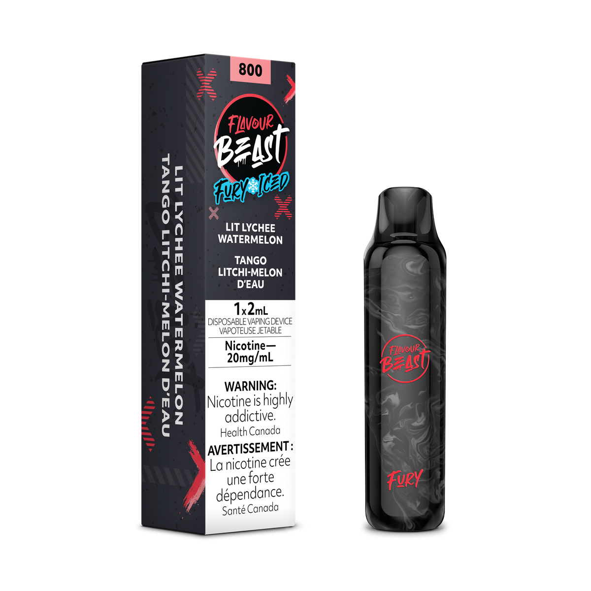 Flavour Beast Fury Lit Lychee Watermelon Iced