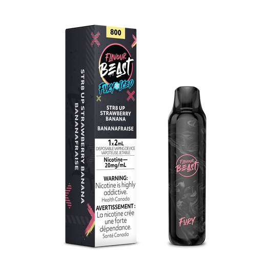 Flavour Beast Fury Str8 Up Strawberry Banana Iced