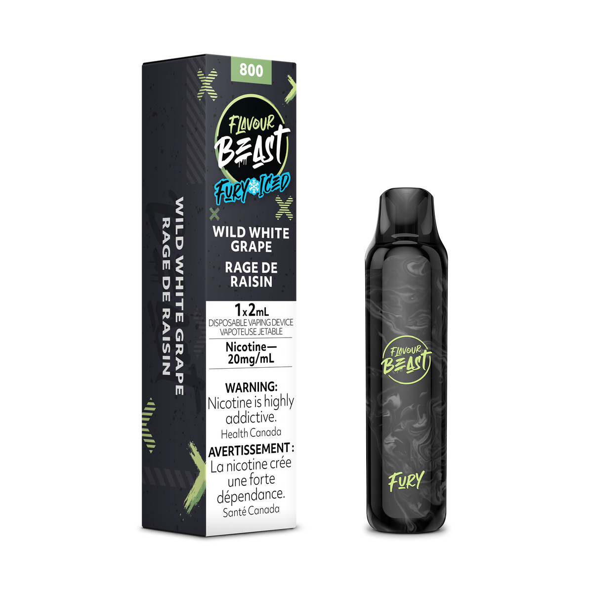 Flavour Beast Fury Wild White Grape Iced