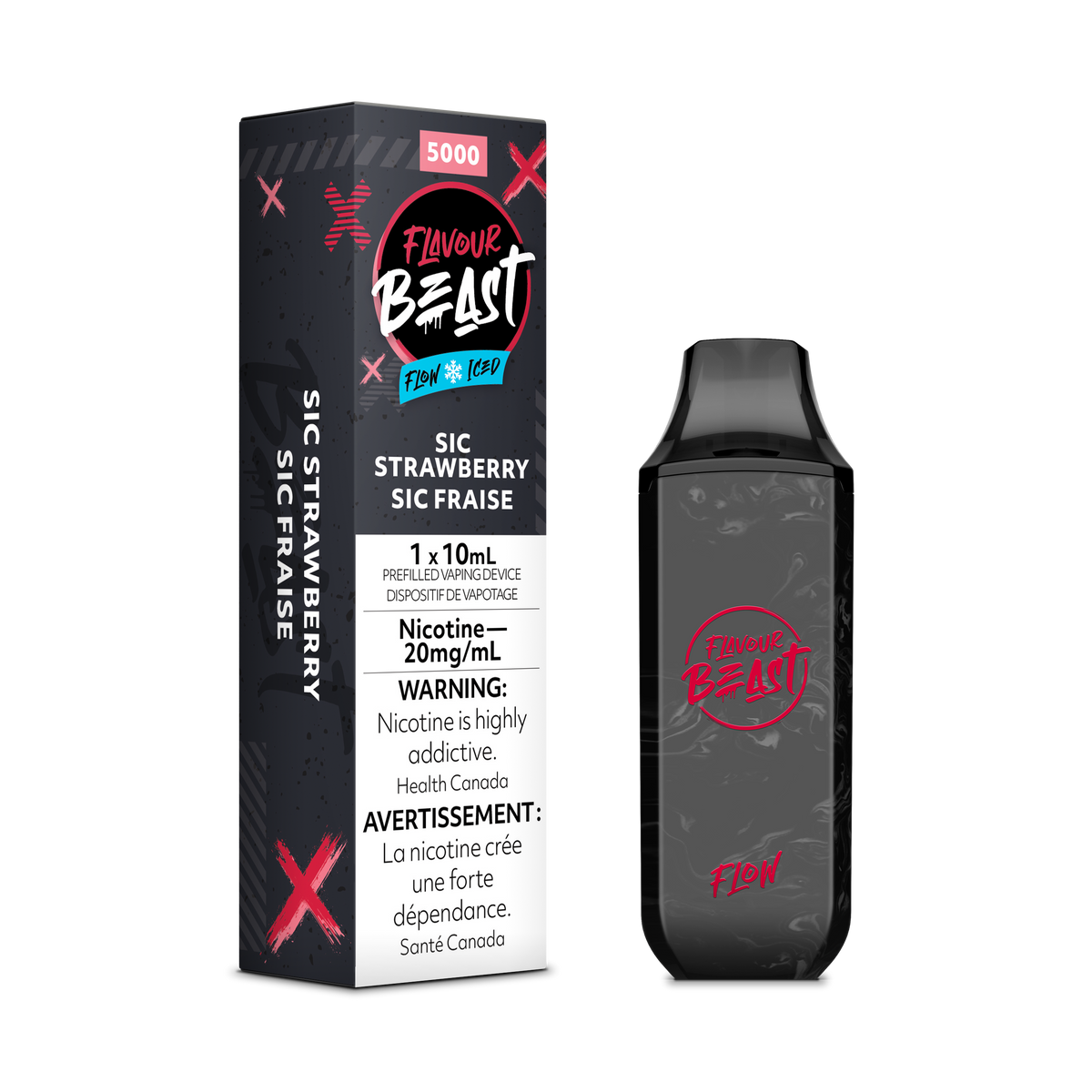 Flavour Beast Flow Sic Strawberry Iced