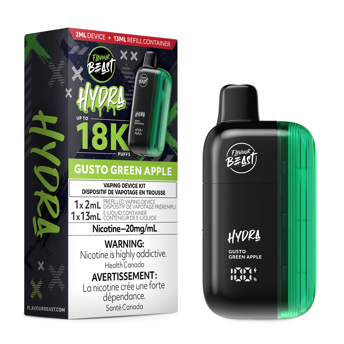 Flavour Beast Hydra Gusto Green Apple