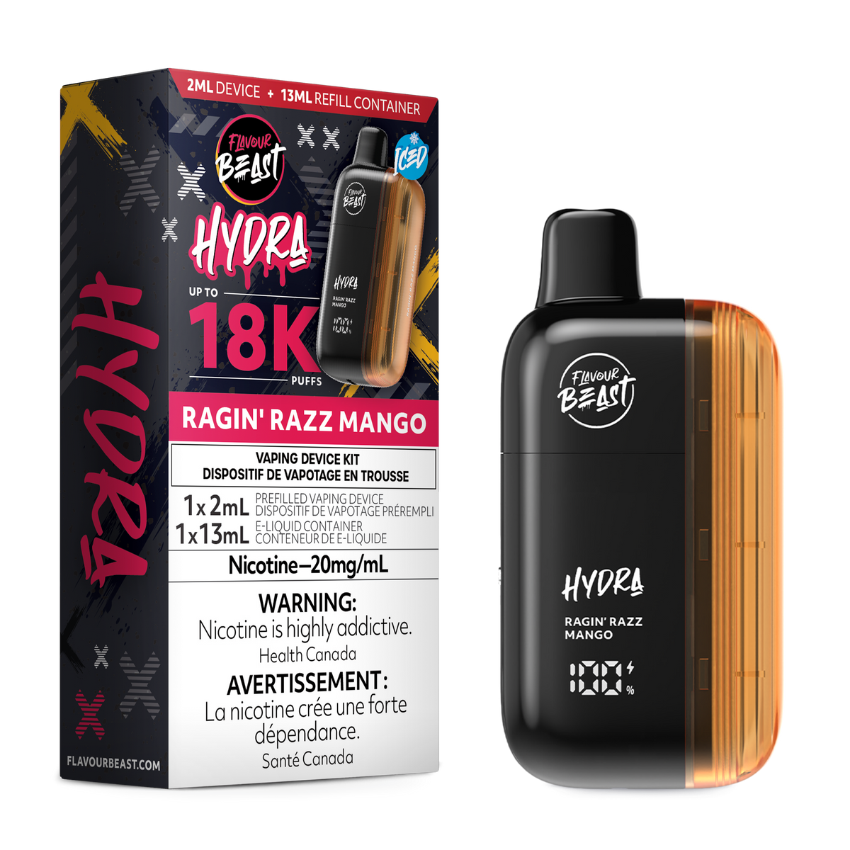 Flavour Beast Hydra Ragin Razz Mango