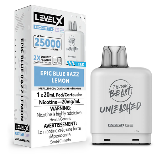 Level X Boost Pod Unleashed Epic Blue Razz Lemon