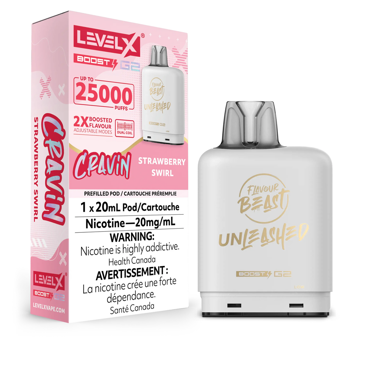 Level X Boost Pod Unleashed Strawberry Swirl