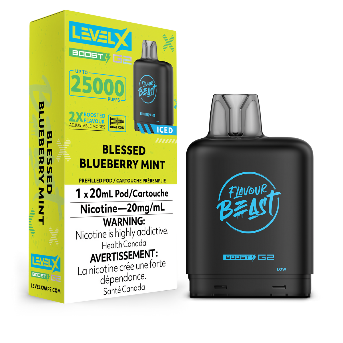 Level X Boost G2 Pod Flavour Beast Blessed Blueberry Mint
