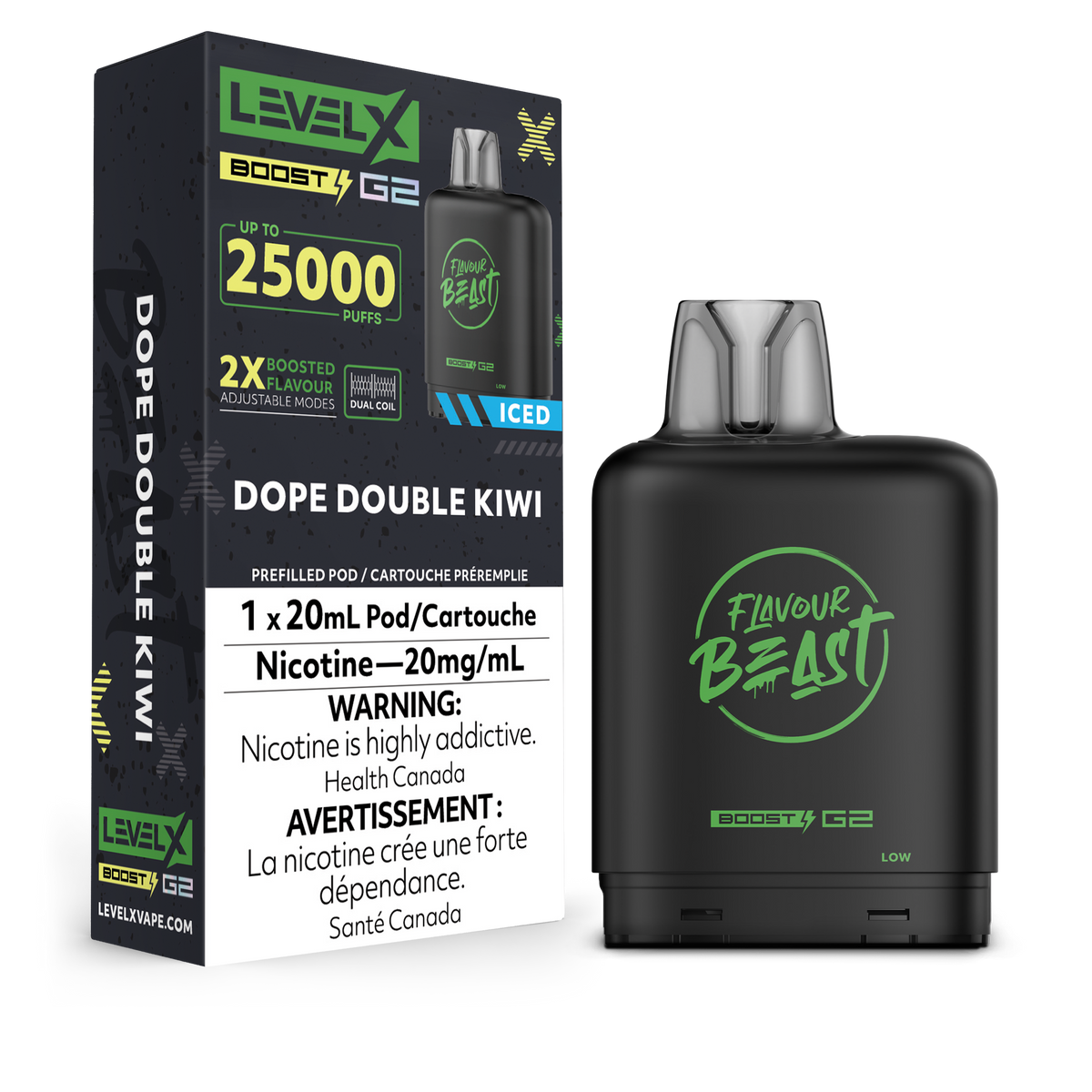 Level X Boost G2 Pod Flavour Beast Dope Double Kiwi
