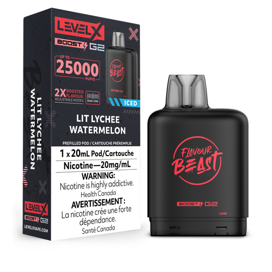 Level X Boost G2 Pod Flavour Beast Lit Lychee Watermelon
