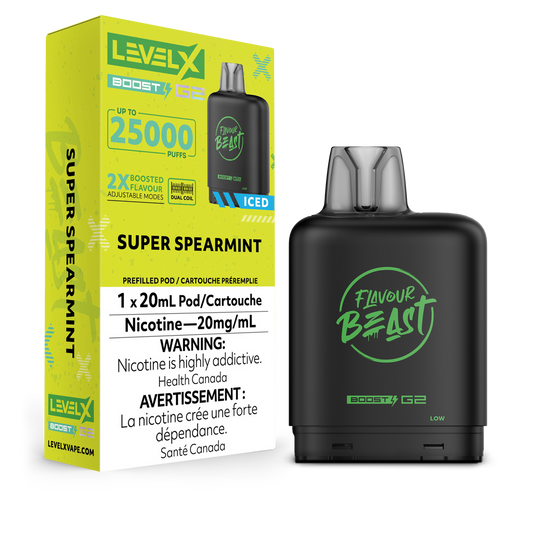 Level X Boost G2 Pod Flavour Beast Super Spearmint