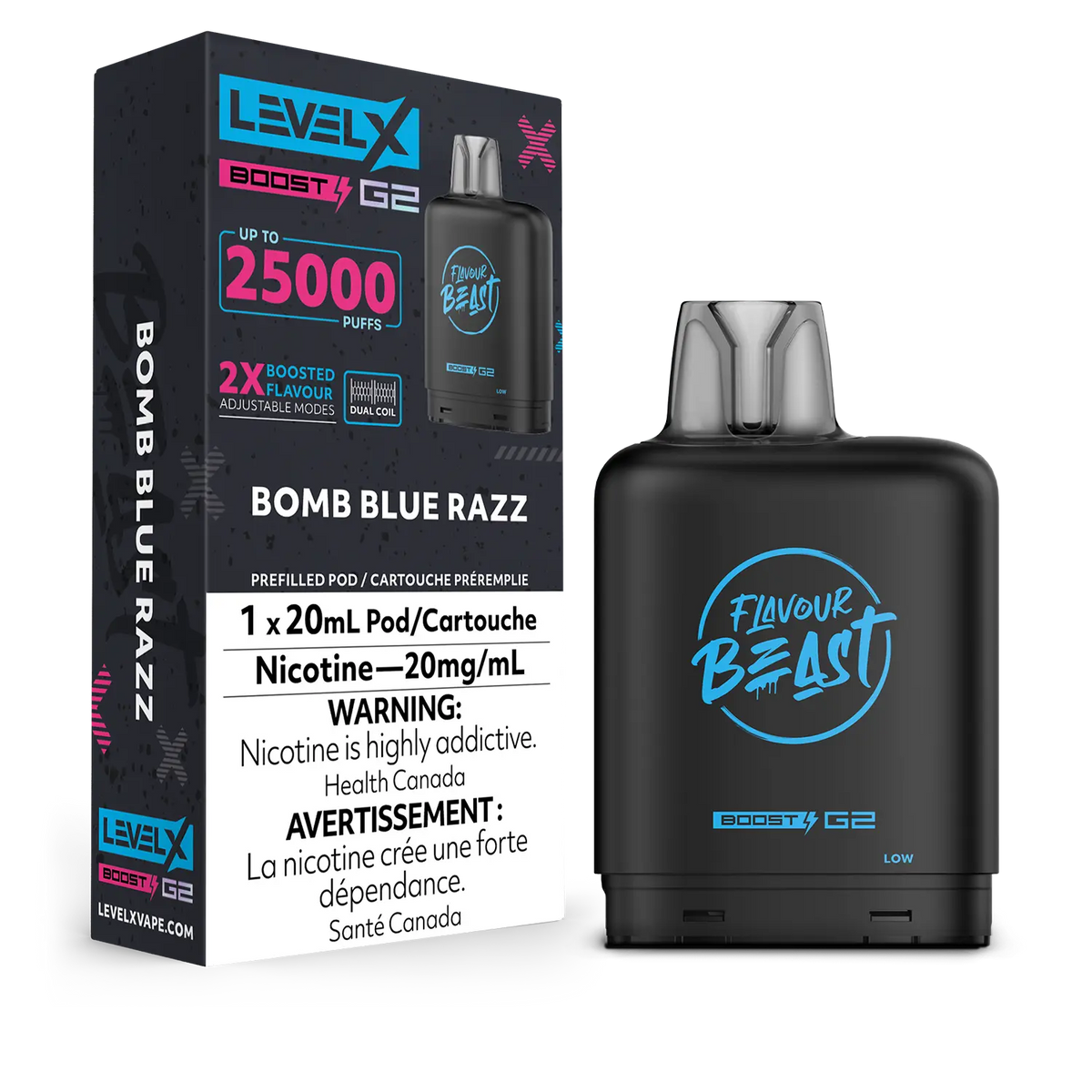 Level X Boost Pod Flavour Beast Bomb Blue Razz