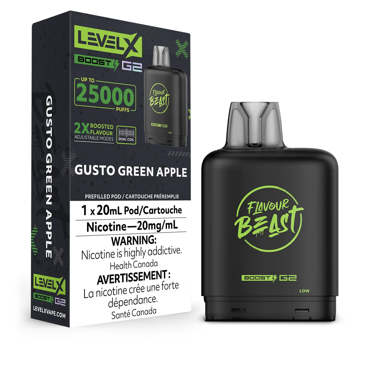 Level X Boost Pod Flavour Beast Gusto Green Apple
