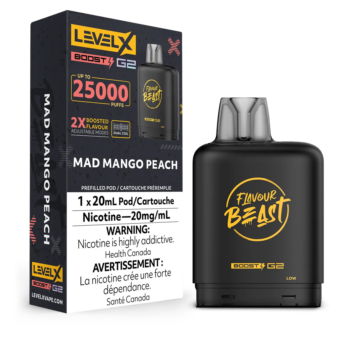 Level X Boost Pod Flavour Beast Packin Peach Berry