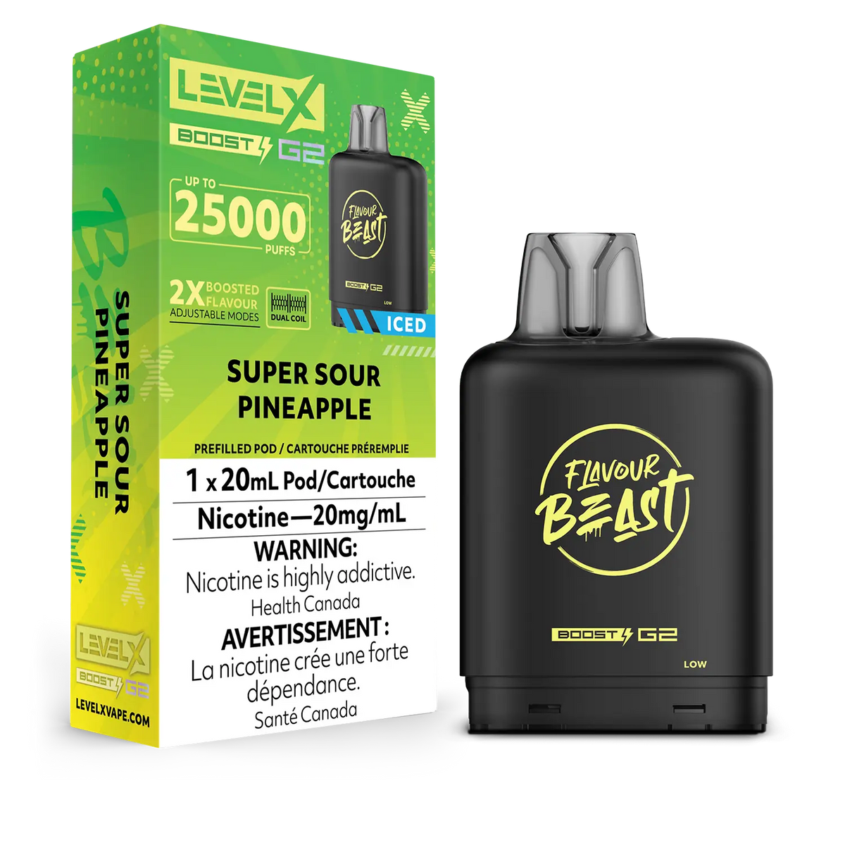 Level X Boost Pod Flavour Beast Super Sour Pineapple Iced