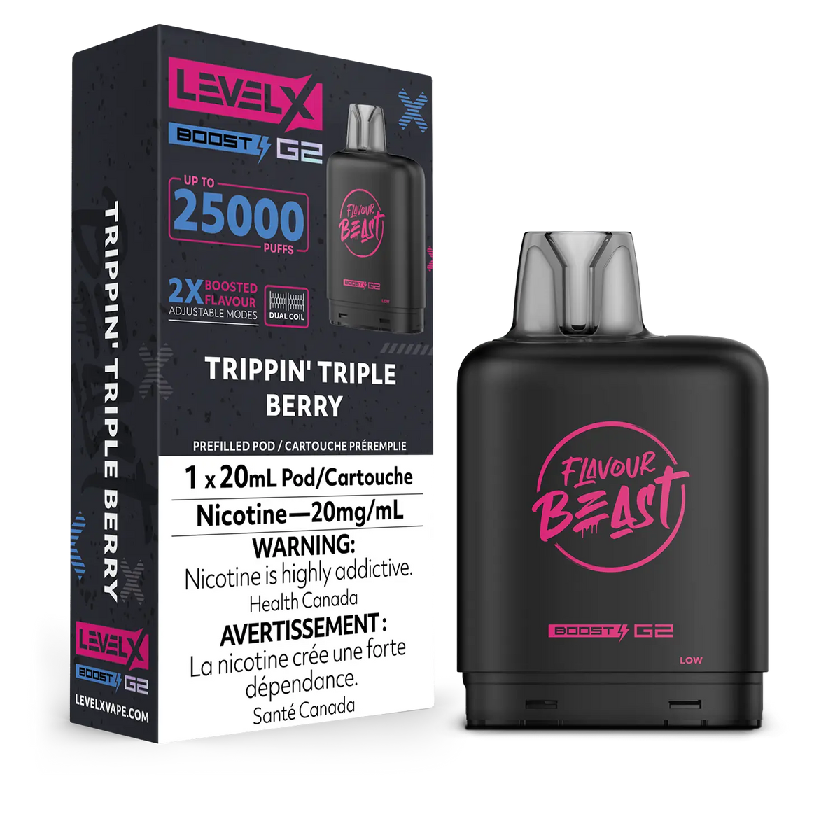 Level X Boost Pod Flavour Beast Trippin Triple Berry