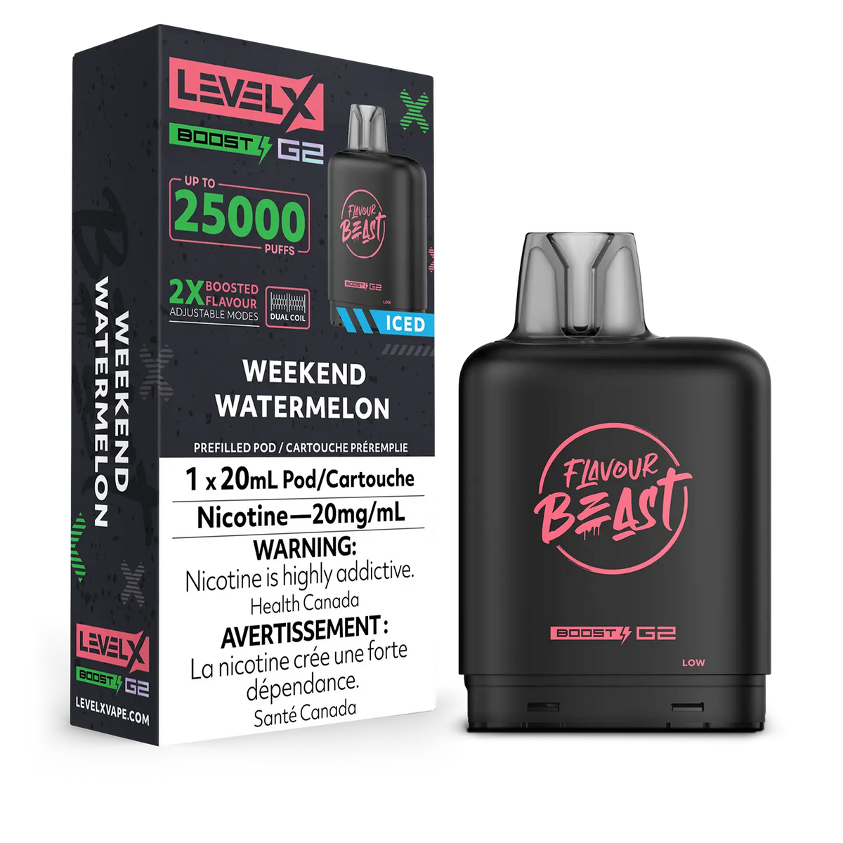 Level X Boost Pod Flavour Beast Weekend Watermelon Iced