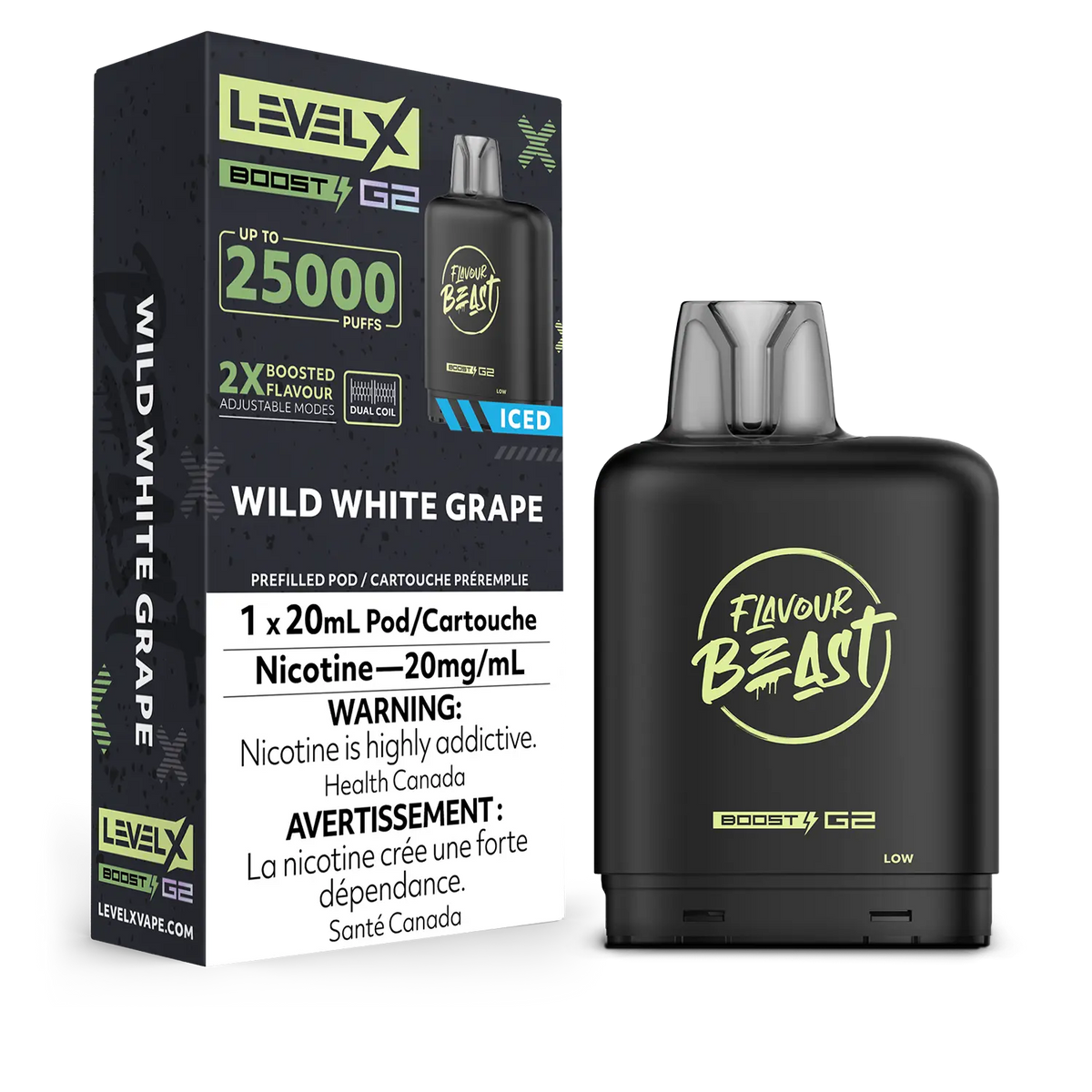 Level X Boost Pod Flavour Beast Wild White Grape Iced