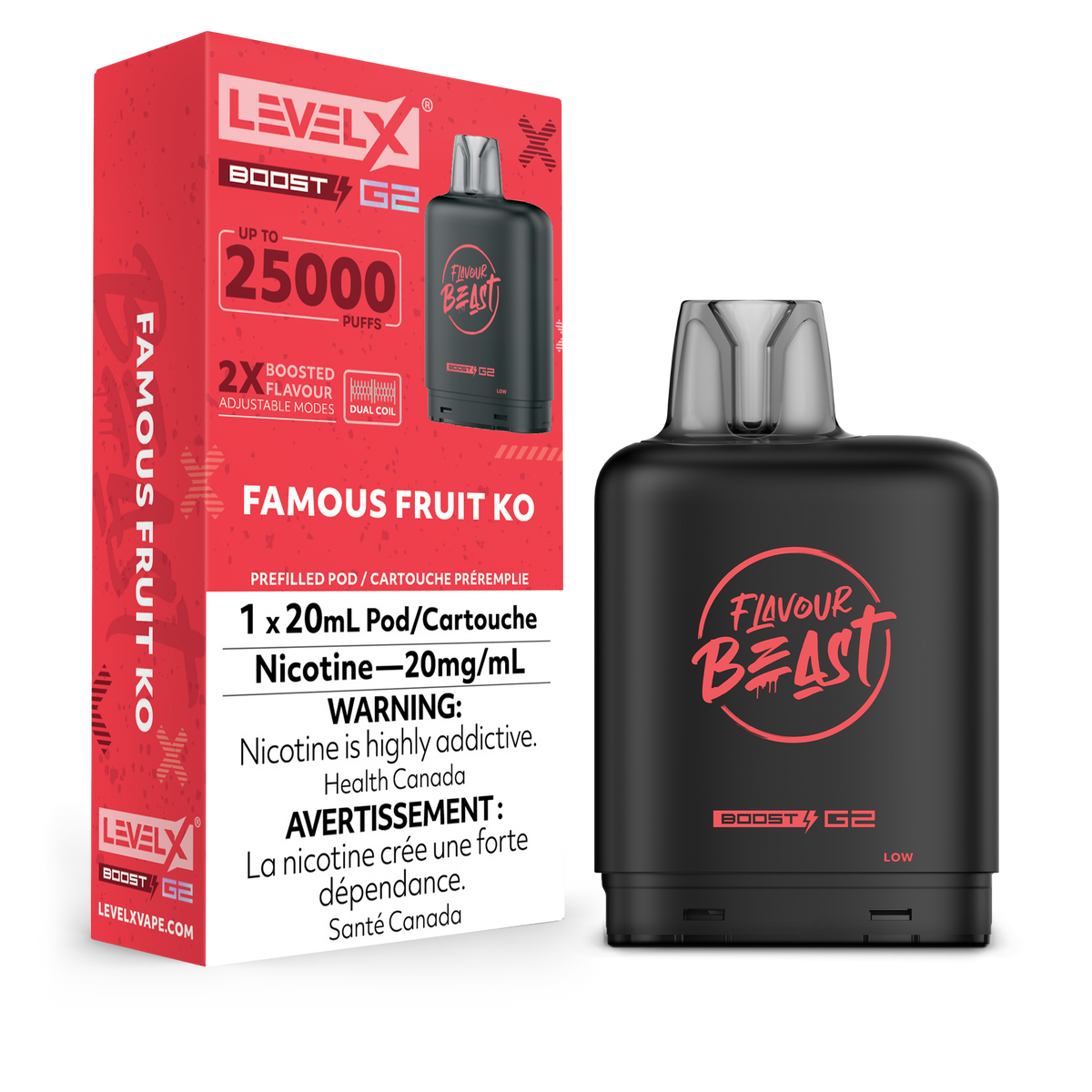 Level X Boost Pod Flavour Beast Famous Fruit Ko
