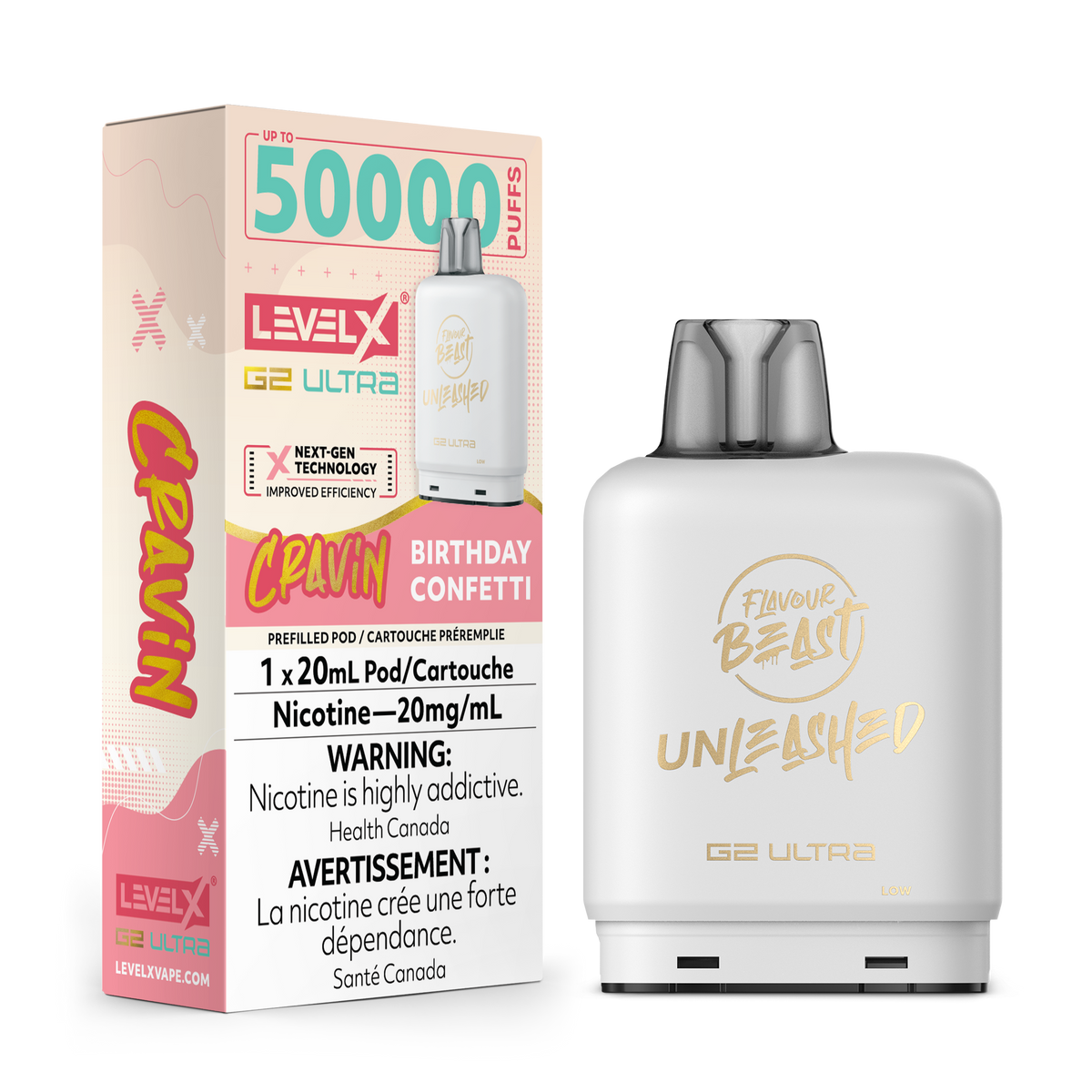Level X Unleashed G2 Ultra Pod Cravin Birthday Confetti
