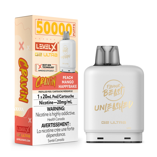 Level X Unleashed G2 Ultra Pod Cravin Peach Mango Happybake