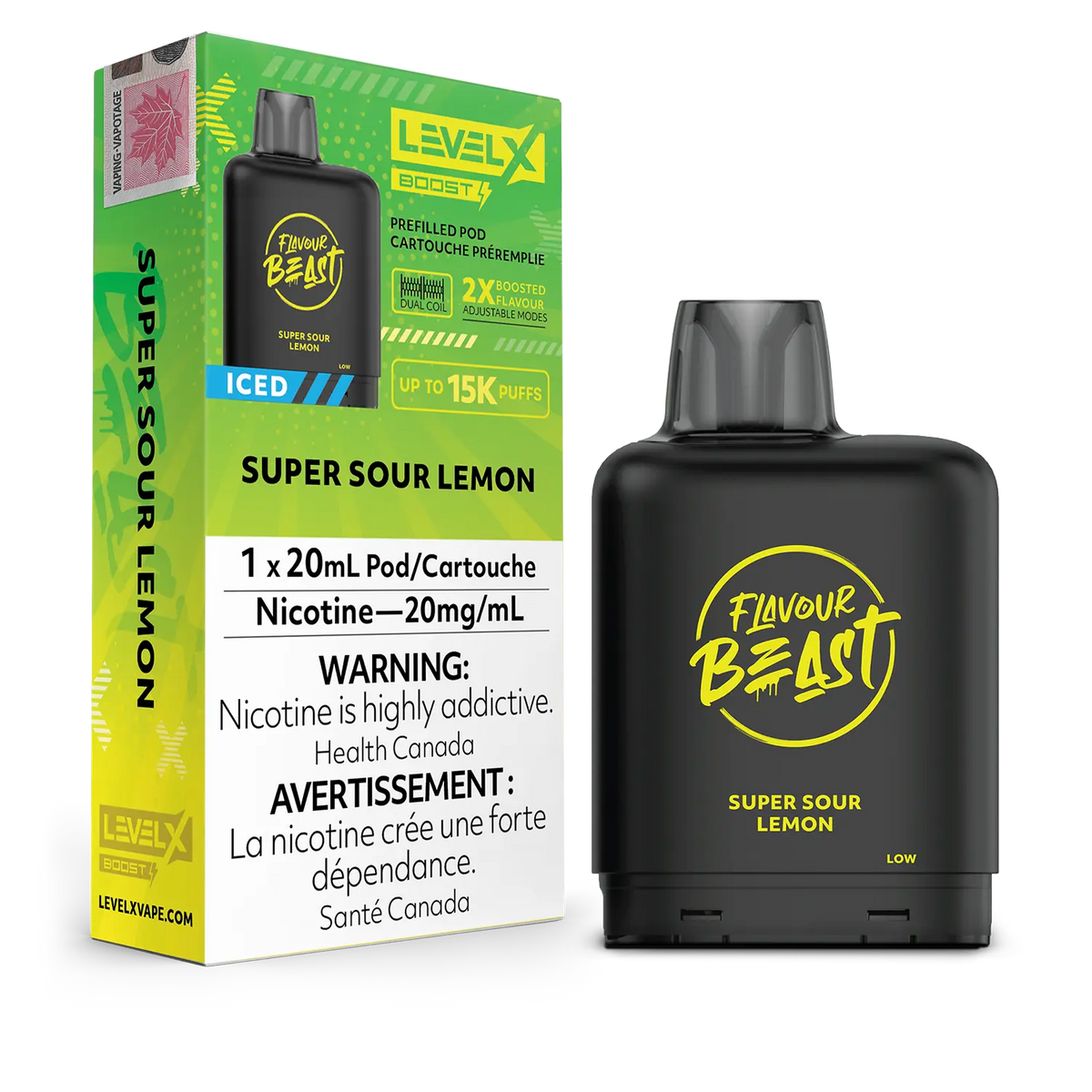 Level X Boost Pod Flavour Beast Super Sour Lemon Iced