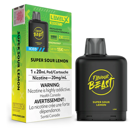 Level X Boost Pod Flavour Beast Super Sour Lemon Iced