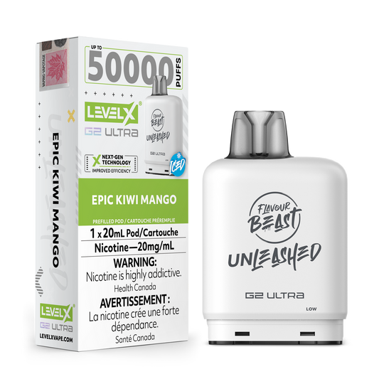 Level X Unleashed G2 Ultra Pod Epic Kiwi Mango Iced