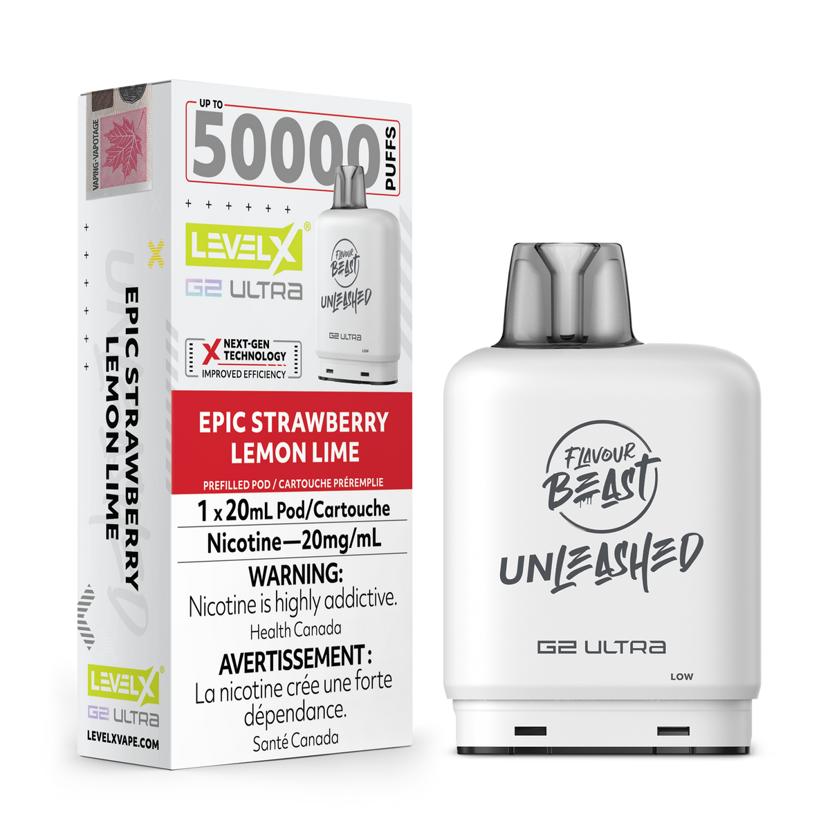 Level X Unleashed G2 Ultra Pod Epic Strawberry Lemon Lime
