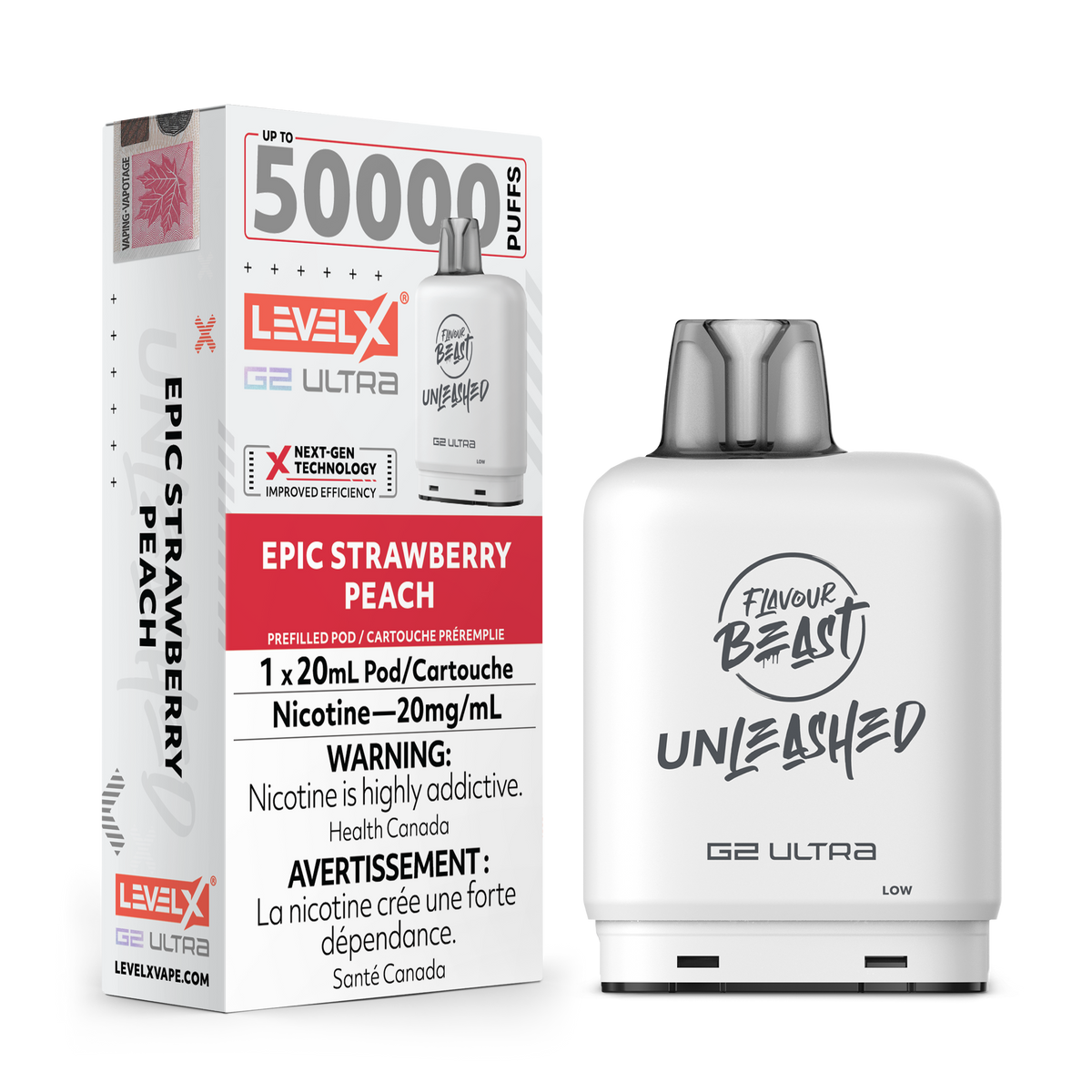 Level X Unleashed G2 Ultra Pod Epic Strawberry Peach